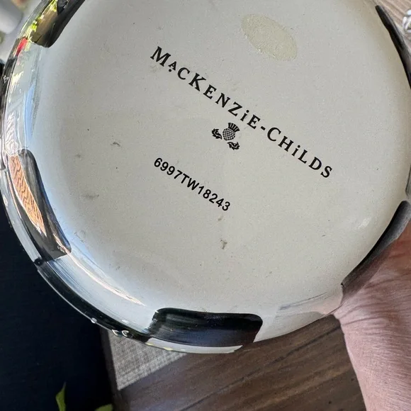 MacKenzie-Childs Black and White Checkered Vase - Picture 3 of 5